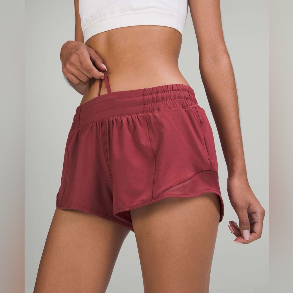 Lululemon Hotty Hot Low Rise Lined Shorts 2.5” in Mulled Wine: 12
